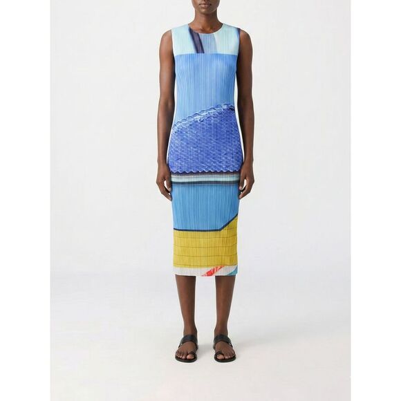 PLEATS PLEASE ISSEY MIYAKE Dresses & Skirts - Pleats Please Issey Miyake Dress Woman Blue